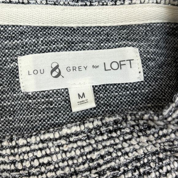 Lou & Grey LOFT Gray Crew Neck Long Sleeve Knit Pull On Sweater Tunic Dress Sz M - Picture 5 of 8